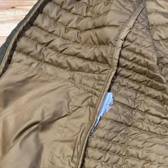 Women's Eddie Bauer Stormdown 700 Olive Quilted Vest - Picture 14 of 15